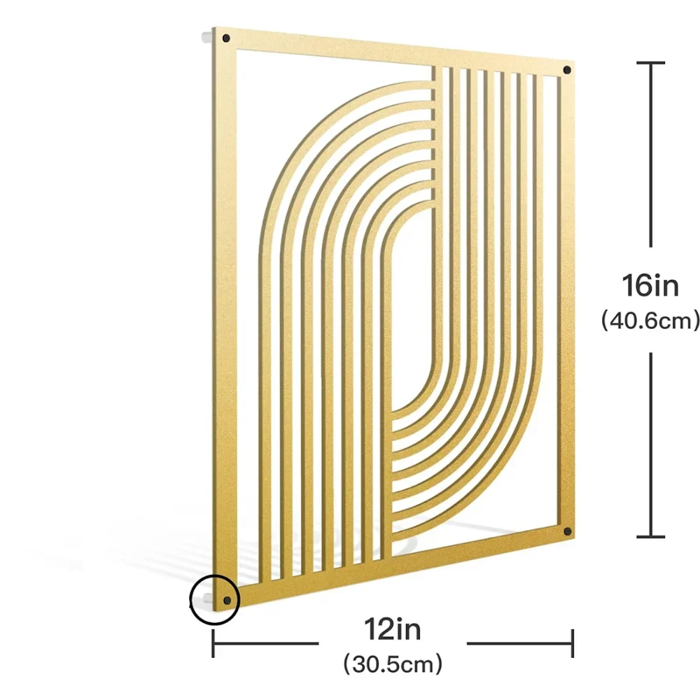 Металлические Настенные Художественные Деко Современная Геометрическая Форма