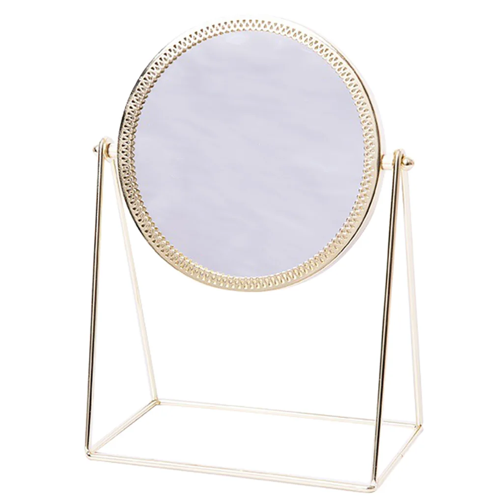 

360 Degree Rotate Makeup Mirror Swivel Stand Cosmetic Mirror Portable One-Side Woman Vanity Dressing Mirror