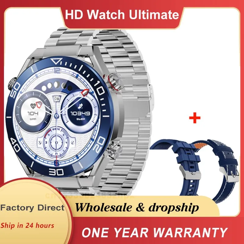 

2023 HD Watch Ultimate Business Smart Watch Men 466*466 HD Screen BT Call Compass NFC Sprots Smartwatch IP68 Waterproof Watches