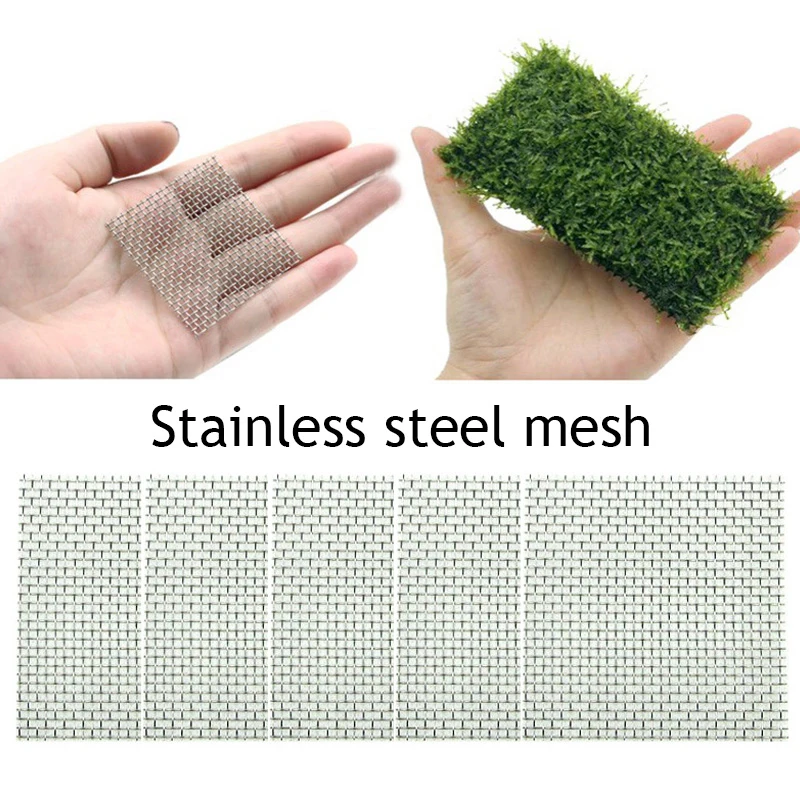 

10Pcs 8cmx8cm Aquarium Fish Tank Stainless Steel Wire Mesh Pad Plant Moss Net-Attach For Planted Tank Aquatic Moss Wall Decor