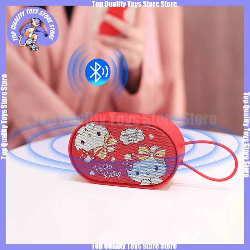 

New Sanrio Hellokitty Cartoon Bluetooth Wireless Speaker Mini Cute Portable High Sound Quality Audio Anime Student Girl Gift