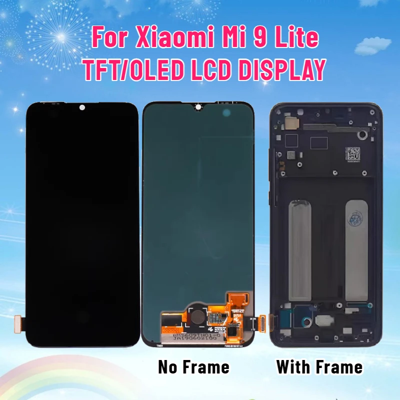 Фото 6,39-дюймовый TFT/OLED ЖК-дисплей с сенсорным экраном для Xiaomi Mi 9 Lite, замена ЖК-дисплея для Mi9lite Mi9 Lite M1904F3BG №1