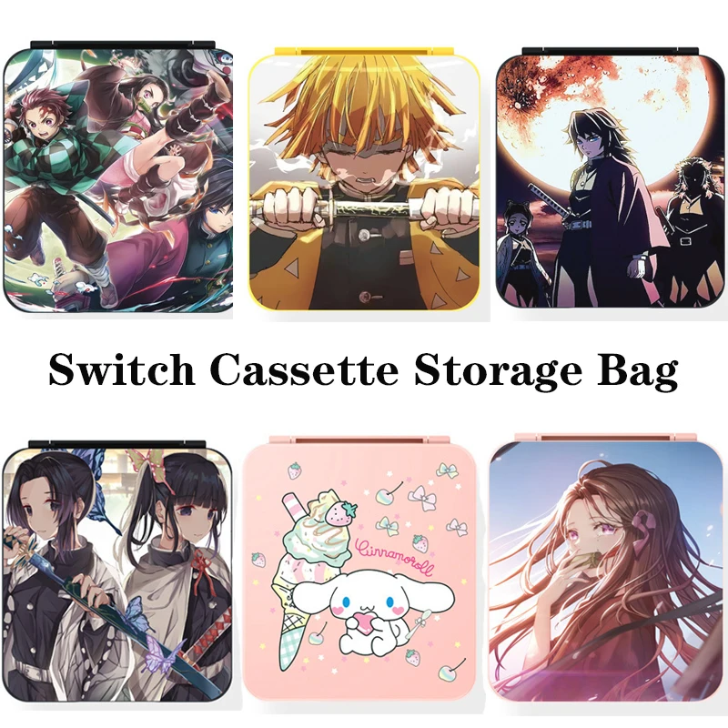 

Anime Demon Slayer Switch Cassette Storage Bag Kochou Shinobu Tomioka Giyuu Ns Game Card Box Game Cassette Storage Box Toys Gift