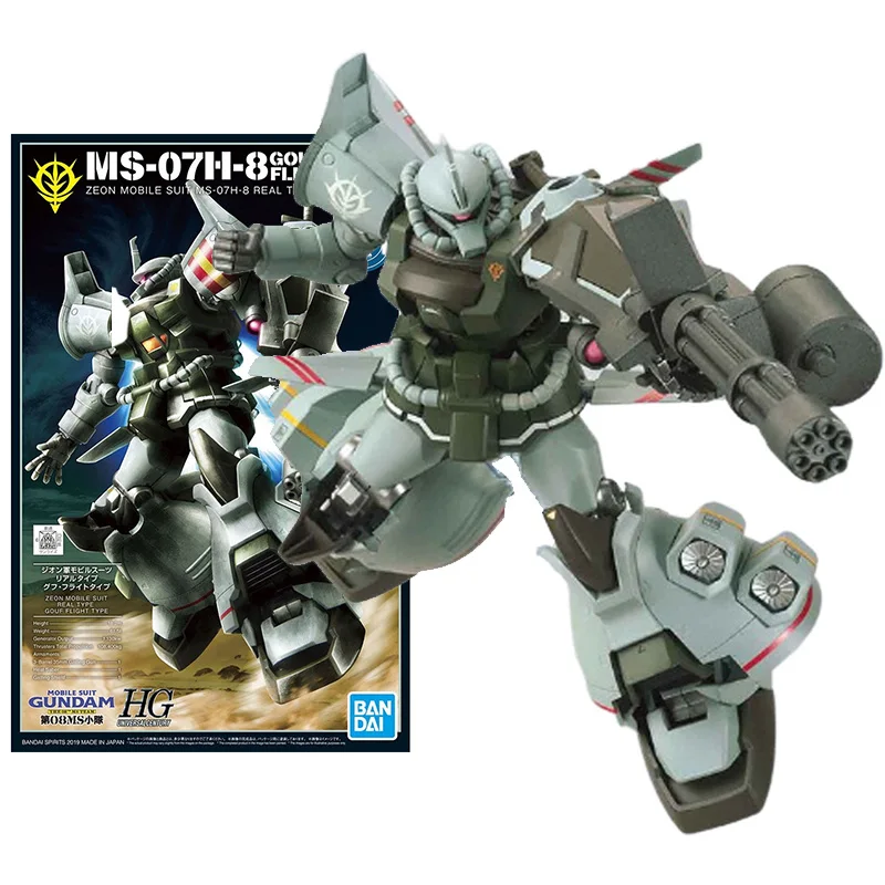 

Bandai Genuine Gundam Model Kit Anime Figure HG 1/144 MS-07H-8 Gouf Flight Type Gunpla Anime Action Figure Toys for Children