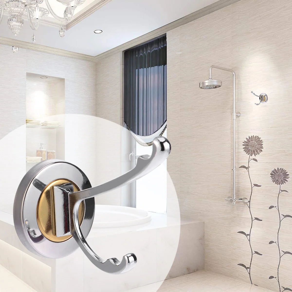 

1pc Hook Stainless Steel OilProof Robe Hook for Bedroom Livingroom Bathroom