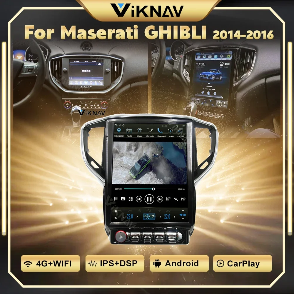 12 1-дюймовый автомобильный радиоприемник Android для Maserati GHIBLI 2014 2015 2016