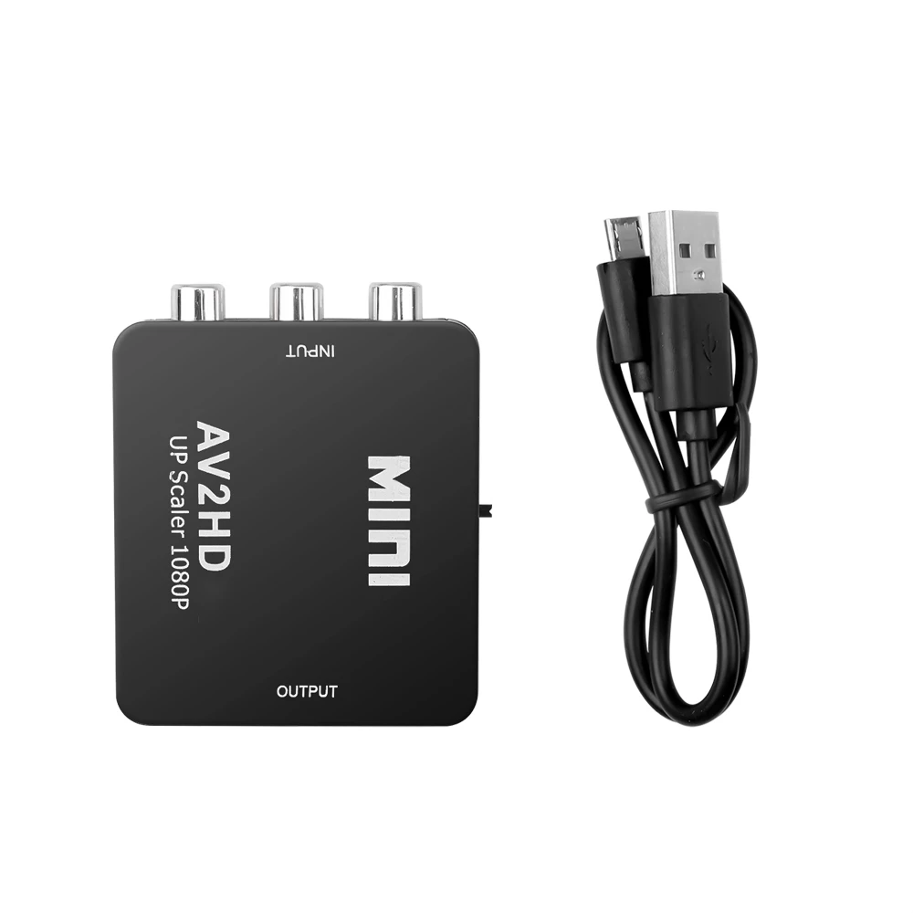 Мини Композитный VCBS аудио конвертер 1080P RCA/AV к HDMI-совместимый адаптер «Папа-мама» конвертер переключатель коробка 720P
