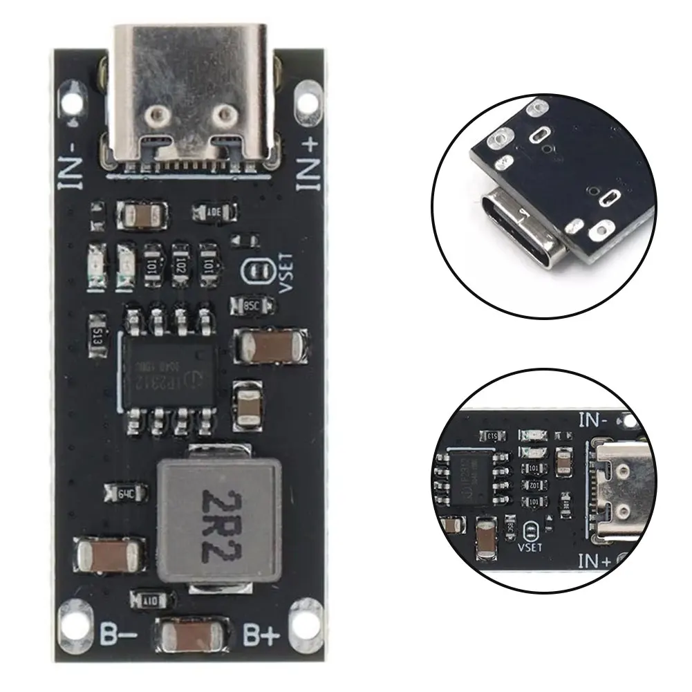 

Высоковольтный USB-вход Type-C, 3A, полимерная Тройная литиевая батарея, плата быстрой зарядки IP2312, режим CC/CV, от 5 В до 4,2 в