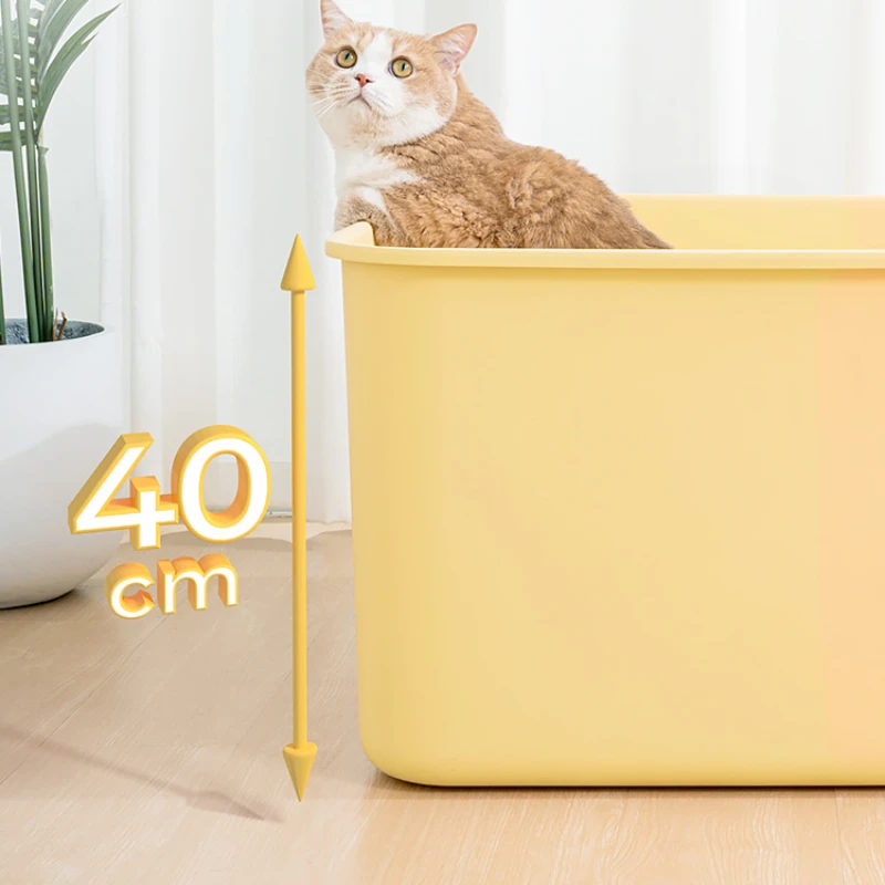 

Openness Toilet Cat Bedpans Big Sandbox Pet Convenient Cat Bedpans Playground Bathroom Arenero Gatos Litter Box Furniture QF50CB