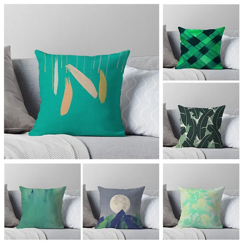 Декоративный чехол для подушки 45*45 в скандинавском стиле 40*40 40x40 см 50x50 см с абстрактными геометрическими черными блоками для гостиной