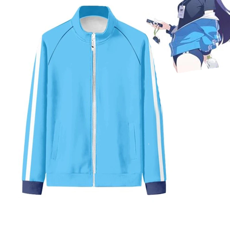 Игровой архив Yuuka Hayase синее пальто спортивный костюм для косплея толстовка с