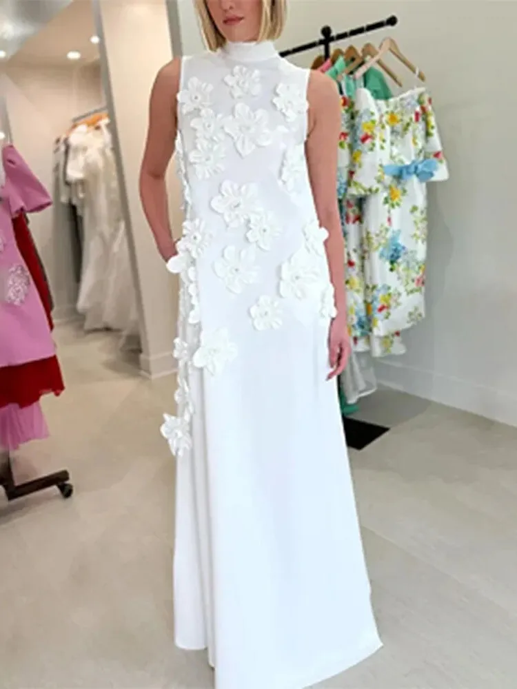 QMQA модное женское лоскутное платье на шнуровке с воротником-стойкой без рукавов