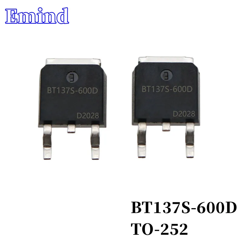 

50/100/200/500/1000Pcs BT137S-600D Triac 8A/600V TO-252 SMD Thyristor Large Chip