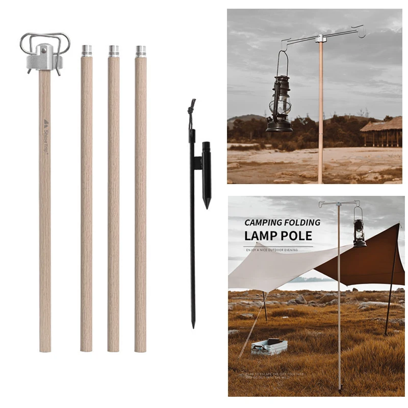 

Portable Lantern Stand Outdoor Folding Lamp Hanging Pole Aluminum Alloy Light Holder for Outdoor Camping Picnic Fishing BBQ