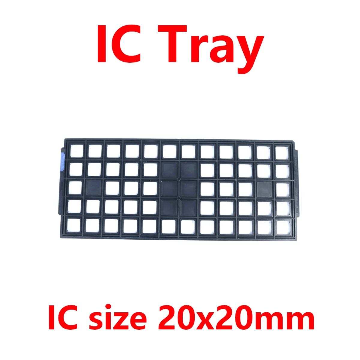 

QXR Ic Tray Pick And Place MCU Storage Semiconductor Element High Temperature Resistance Tray Fit for 20X20 mm Chips