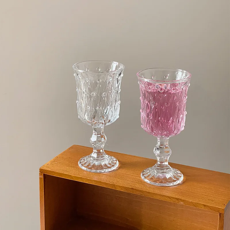 Роскошные бриллиантовые прозрачные стеклянные ретро-бокалы цвета шампанского