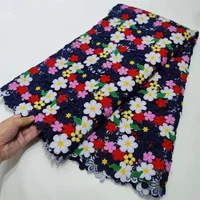 water soluble lace fabric for embroidery colorful daisy flower lady dress sewing fabric v2086