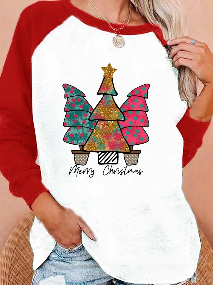 

Женская футболка в стиле 90-х с принтом «Звездное дерево»