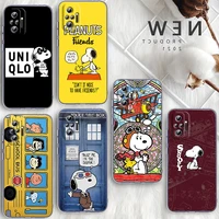 creative cute snoopy for xiaomi poco x3 redmi note 11s 11 11t 10 10s 9 9t 9s 8 8t pro 5g 7 5 4x transparent phone case