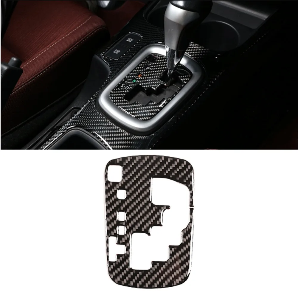 

For Toyota Hilux 2015-2020 True Carbon Fiber (Soft) Car Gearbox Shift Display Panel Decoration Stickers Car Interior Accessories