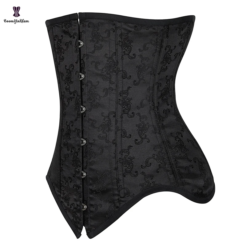 Big Size Wholesale Price10 Robs Girdle Black Underbust Korsett Women's Steam Punk Gothic Corselet Waist Training Corset XXS