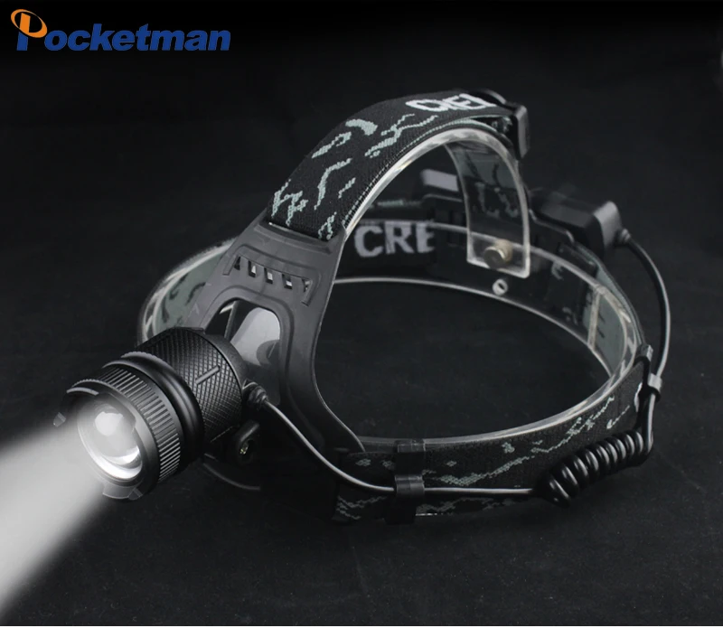 

Clearance Price T6 LED Headlamp 3 Modes Zoomable Head Torch Powered by2 *18650 Battery Aluminum Alloy Outdoor Work Light