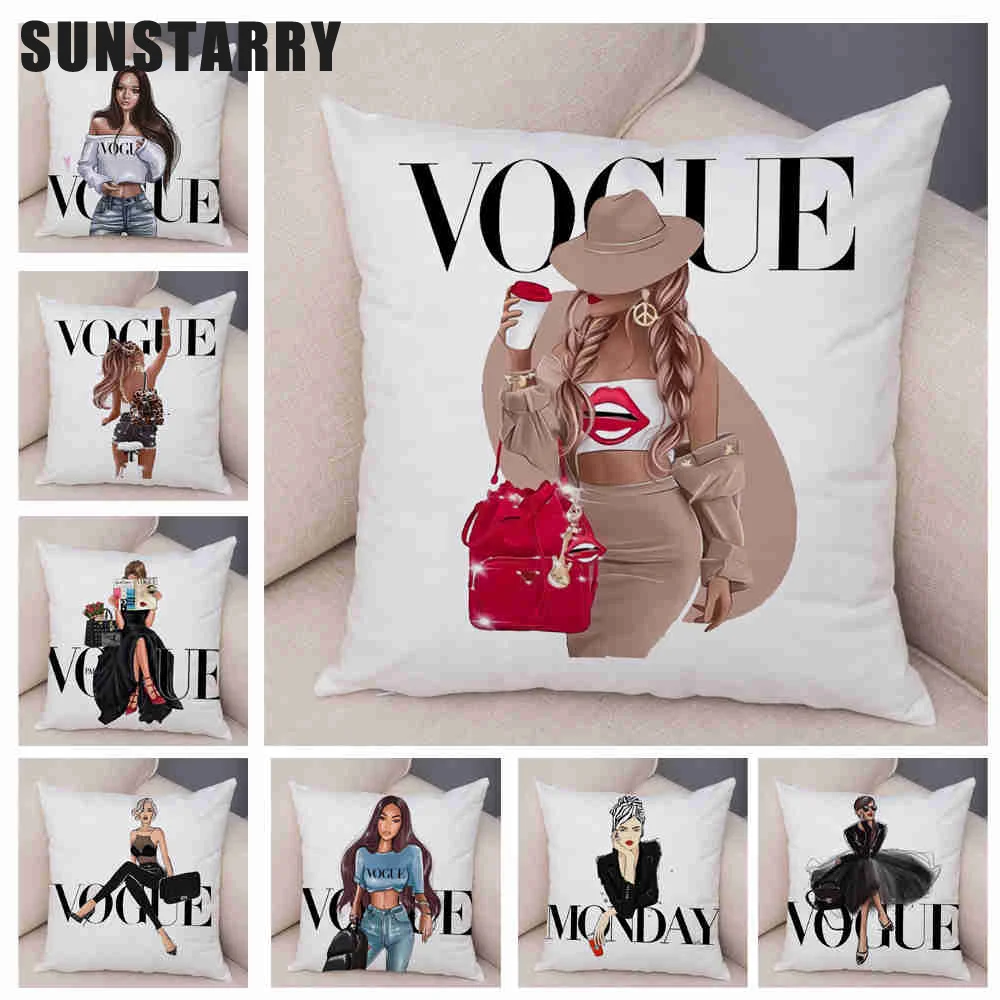 

Модный чехол для подушки с рисунком для девушки-маскарада, 45x45 см