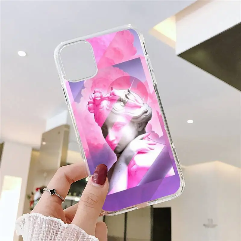 Итальянский чехол с Леонардо да Винчи для Iphone 11 12 13 Pro Max 6s 7 8 Plus X Xr Xs Se2020 прозрачный