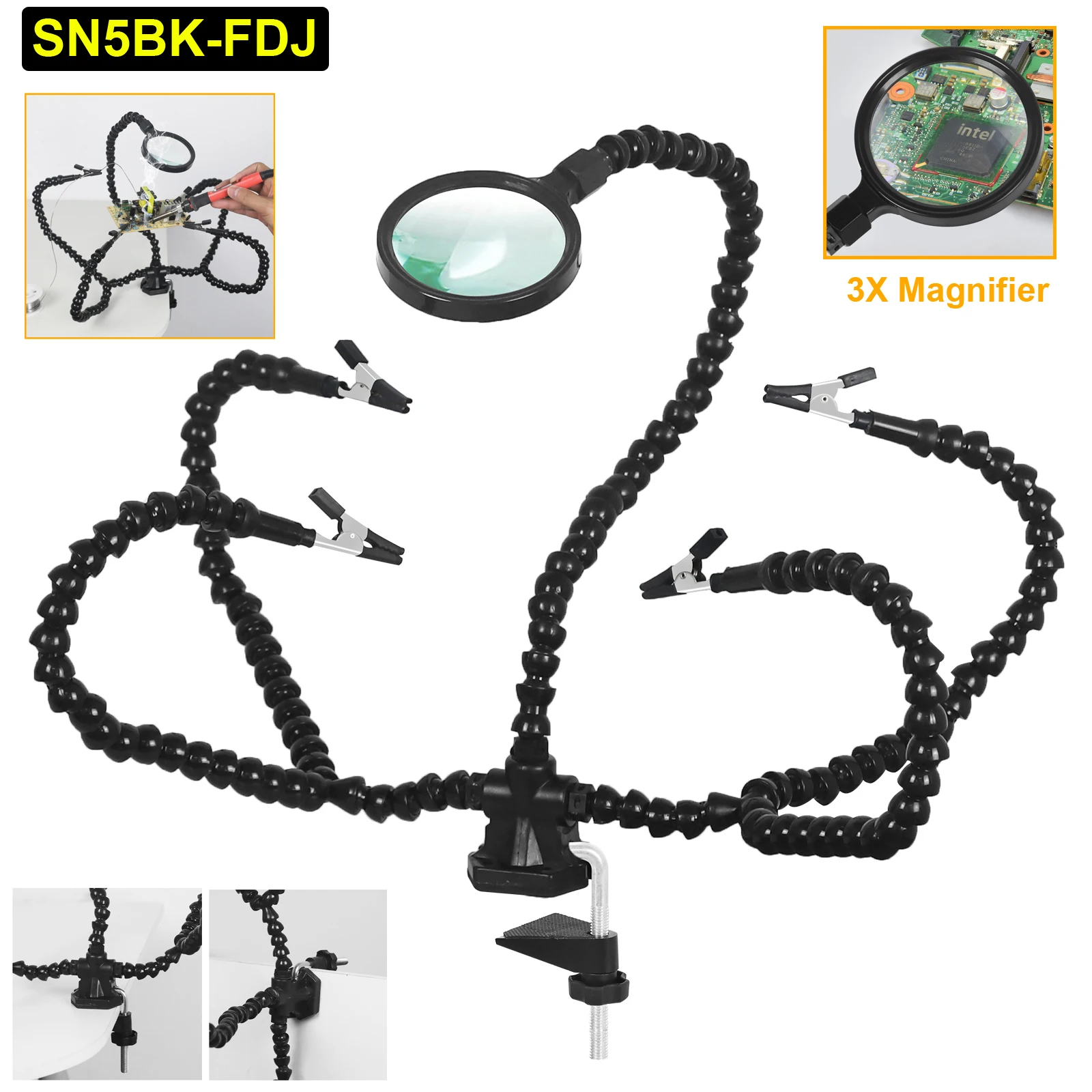 

NEWACALOX Паяльные руки с лупой