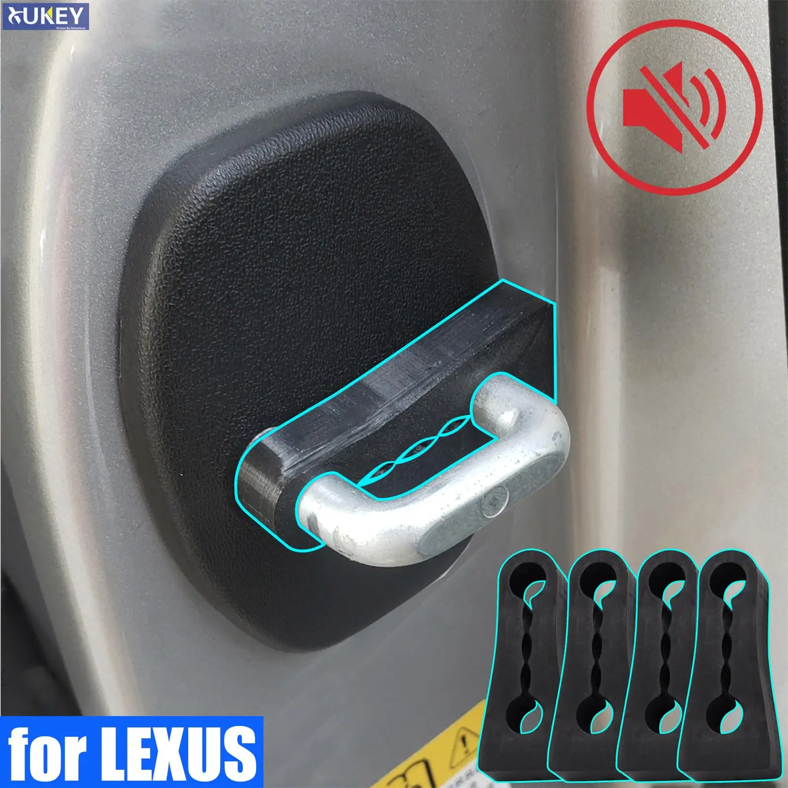 

Буферный демпфер дверного замка для Lexus NX LX RX IS ES GX, звукоизоляционная изоляция, тихая глухота, шумопоглощающая уплотнитель, ограничитель