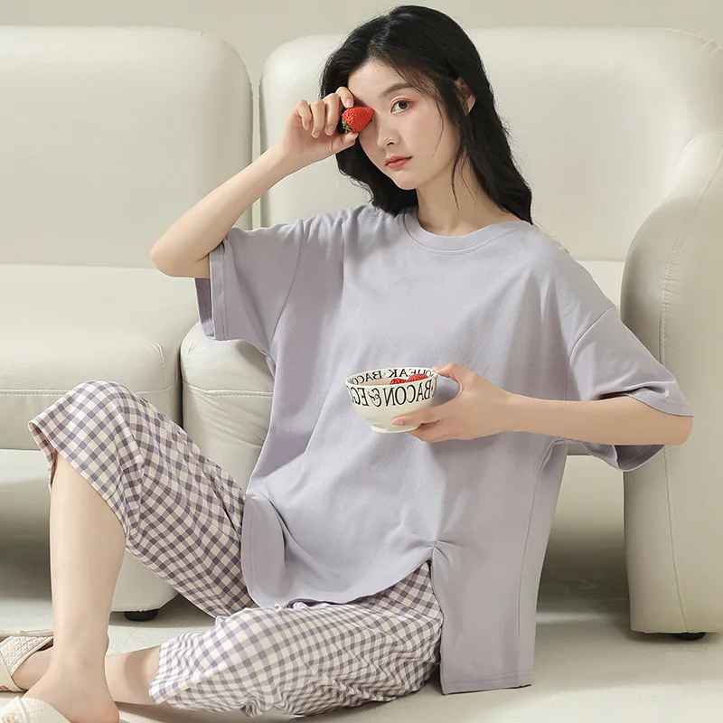 Pajamas for Men's Spring and Summer Ice Silk Short-sleeved Thin Section Cool Feeling Three Pieces Suit Breathable Soft Sleepwear