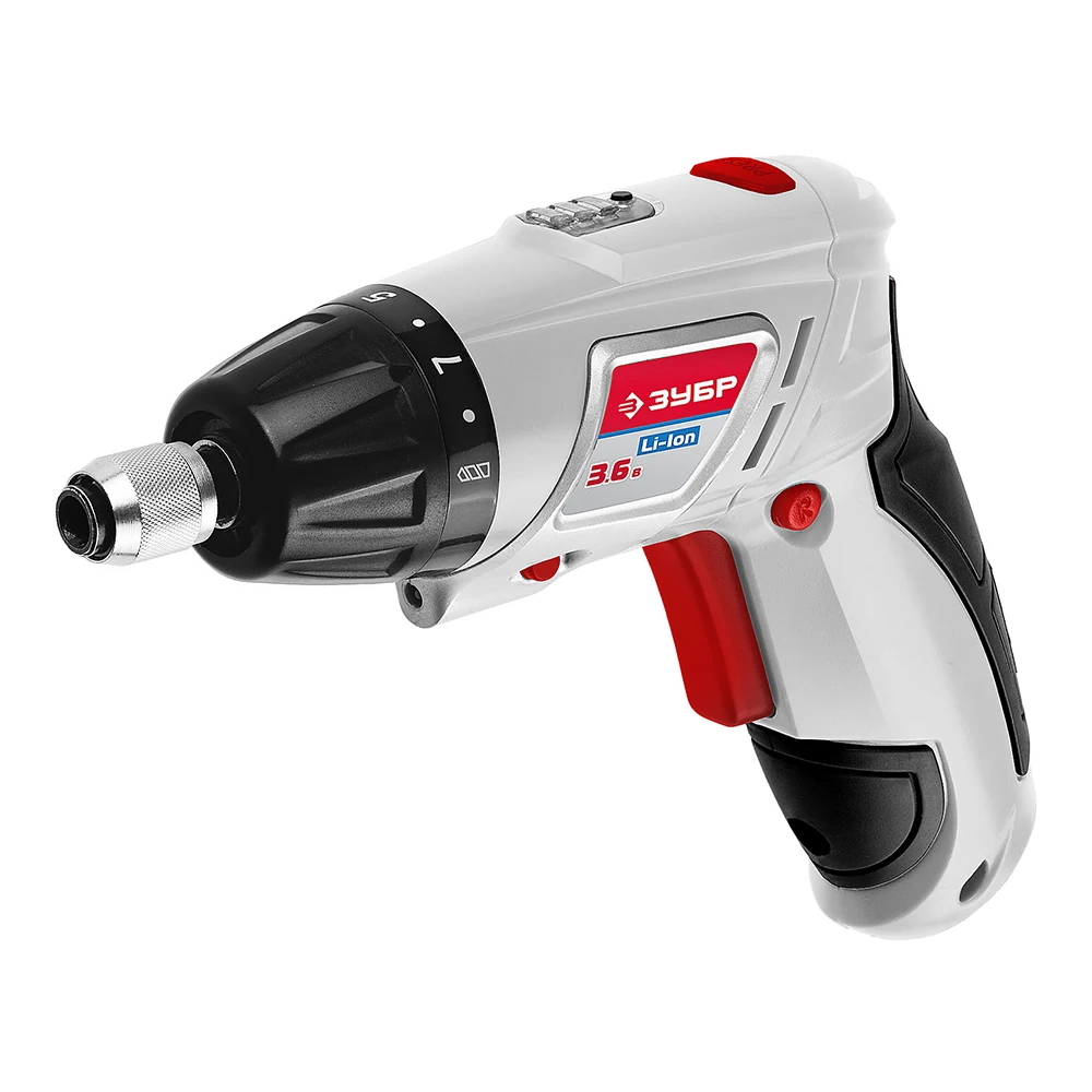 Отвертка аккумуляторная ЗУБР ЗО 3.6 Ли КН43 (Напряжение В Li Ion емкость аккумулятора