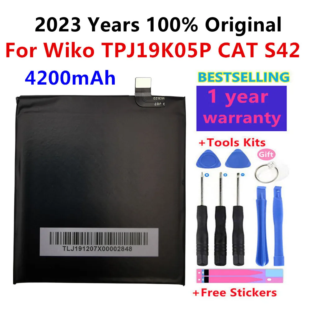 

2022 Years 100%Original 4200mAh 596266 Battery For Wiko TPJ19K05P CAT aterpillar CAT S42 Mobile Phone Batteries