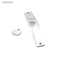 sevenless stainless steel rectangle heart suit pendant simple stylish charms for making bracelets necklace jewelry accessories
