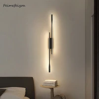 led modern wall lamps simple long light acrylic indoor wall lighting bedroom bedside living room background decoration wall lamp