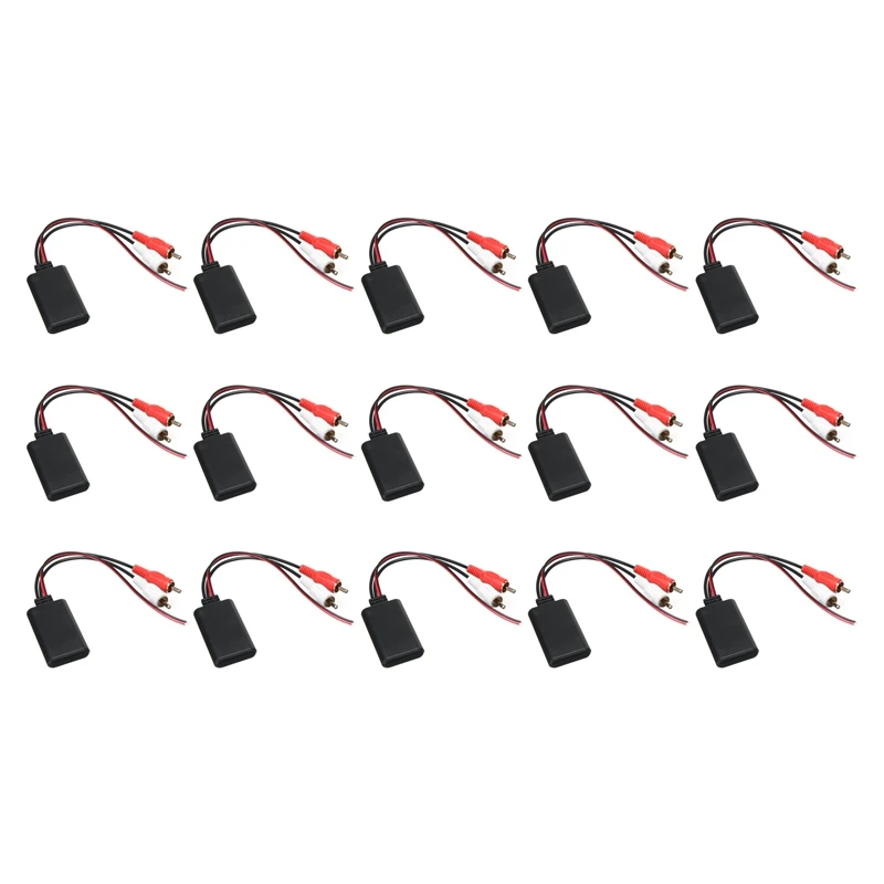

15Pcs Car Radio Wireless Bluetooth Receiver RCA AUX Adapter Music Stereo Audio Cable for Vehicles with 2RCA Interface