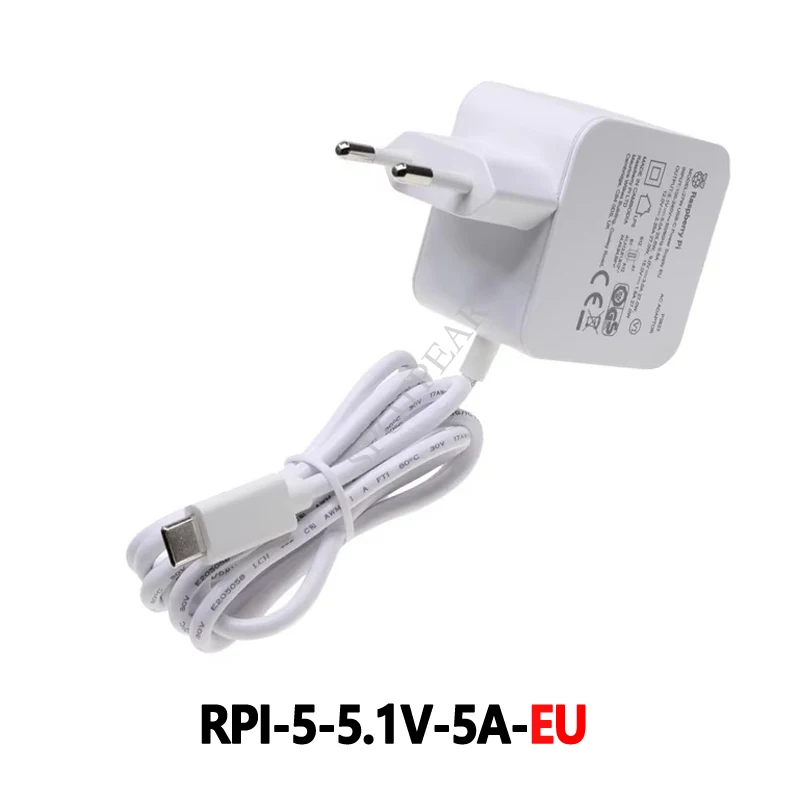 

Блок питания Spotpear 27Вт USB-C для Raspberry Pi 5