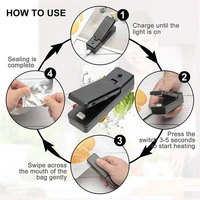 mini bag sealer 2 in 1 portable heat sealers rechargeable handheld vacuum heat sealers ampcutter for plastic bag storage food