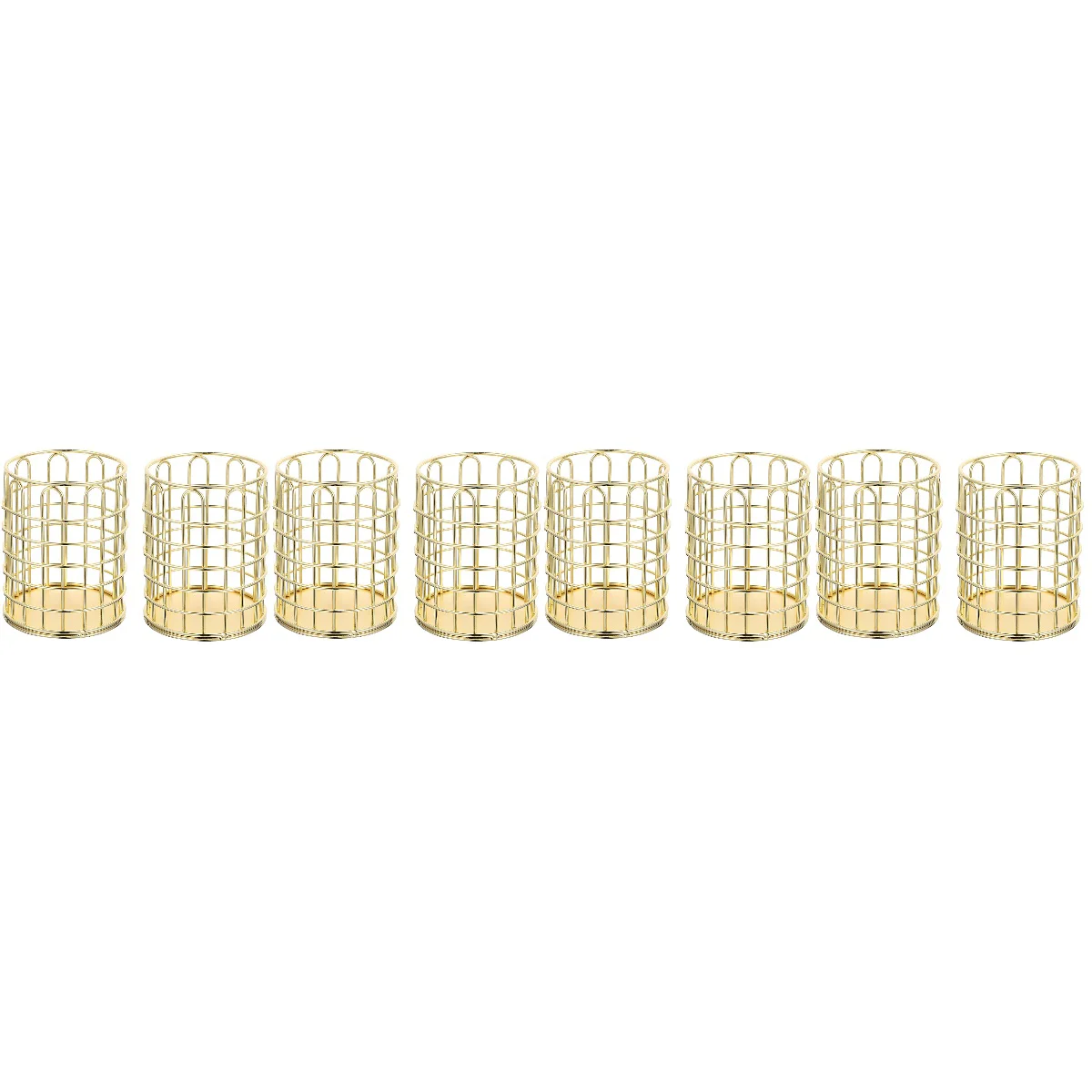 

8 pcs Wire Metal Pen Cups Pencil Cup Holder Pen Cup Holder for Desktop Organizer