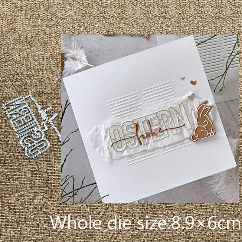 

New Design Craft Metal stencil mold Cutting Dies German Easter decoration scrapbook die cuts Album Paper Card Craft Embossing