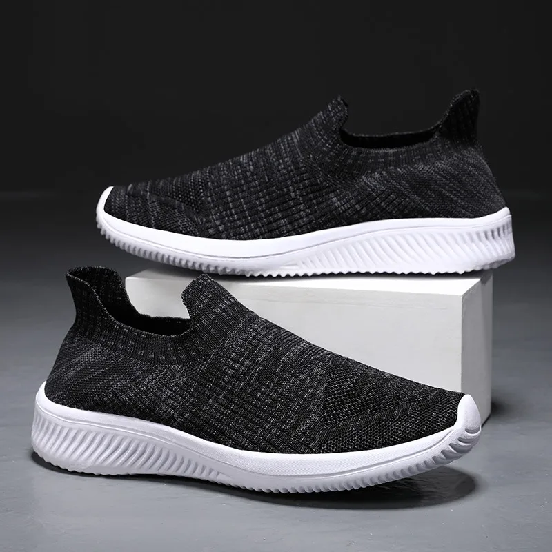 

Summer Shoes for Men Couple Casual Shoes Fashion Lightweight Breathable Walking Sneakers Slip-on Mens Mesh Flats Shoes