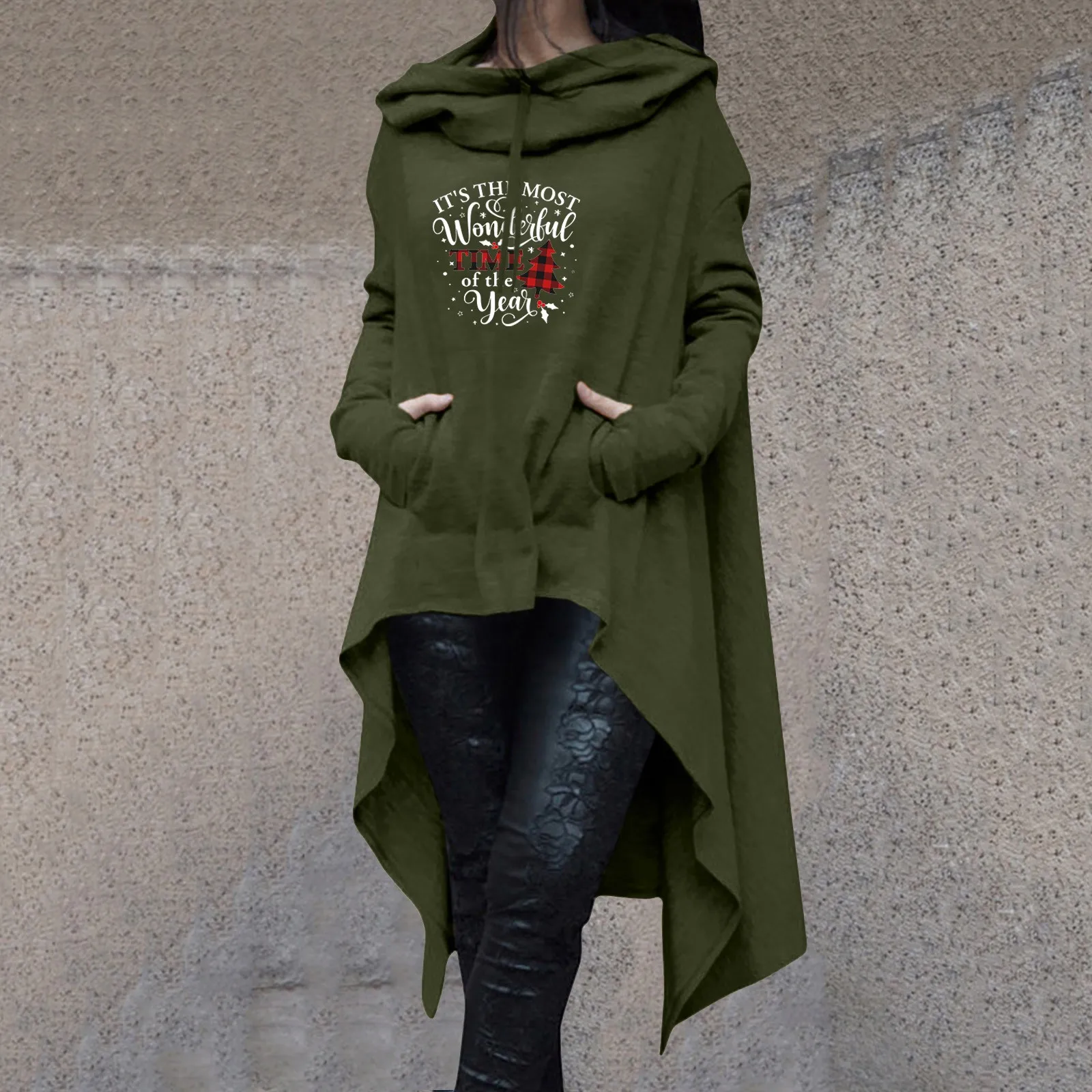 

Женский пуловер на молнии с капюшоном и надписью на заказ