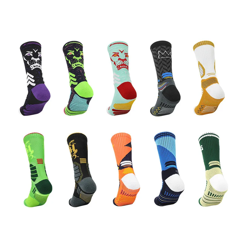 

Knee-high Basketball Elite Socks Men Towel Bottom Non-slip Tennis Badminton Running Sports Socks