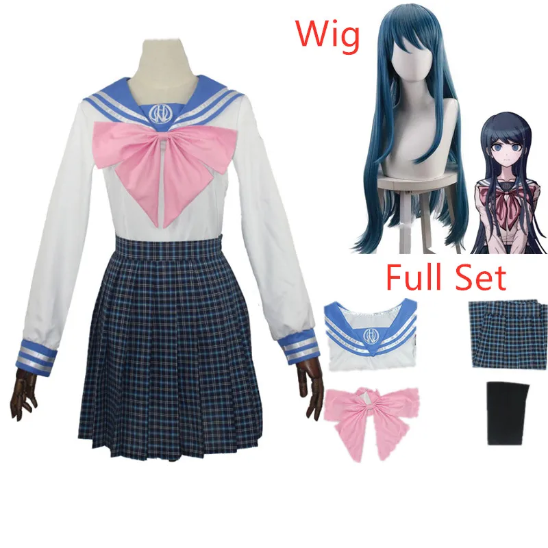 Костюм для косплея из аниме данганронпа Maizono Sayaka Униформа школьная Женская юбка