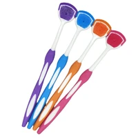 1pcs steel tongue scraper brush cleaning scraper oral care keep fresh breath improve oral hygiene tongue cleaner tools