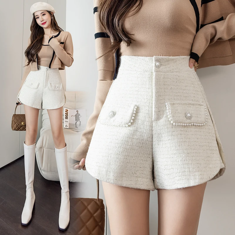 

Женские модные повседневные крутые шерстяные шорты, женская одежда, женские шорты для девочек с высокой талией, Женская сексуальная одежда PAS9907 2