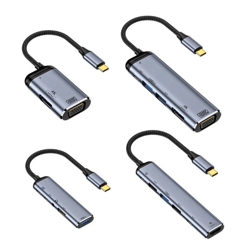 

Док-станция с разъемами Usb 3,1 и VGA для компьютера, 100 Вт