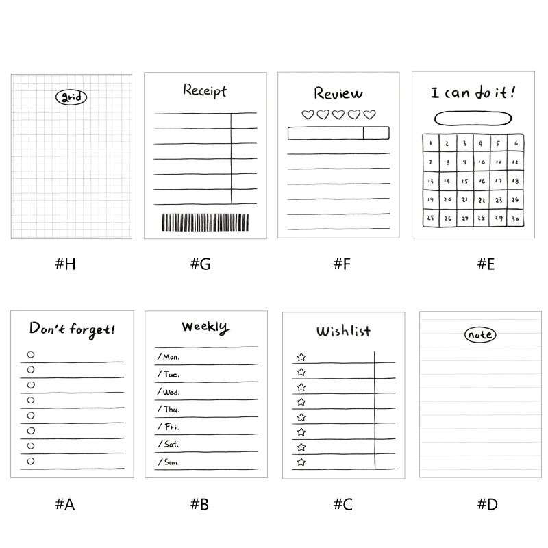 

Mini To-do-list Small Daily Weekly Monthly Planner 50 Sheet Ruled for Girl Women