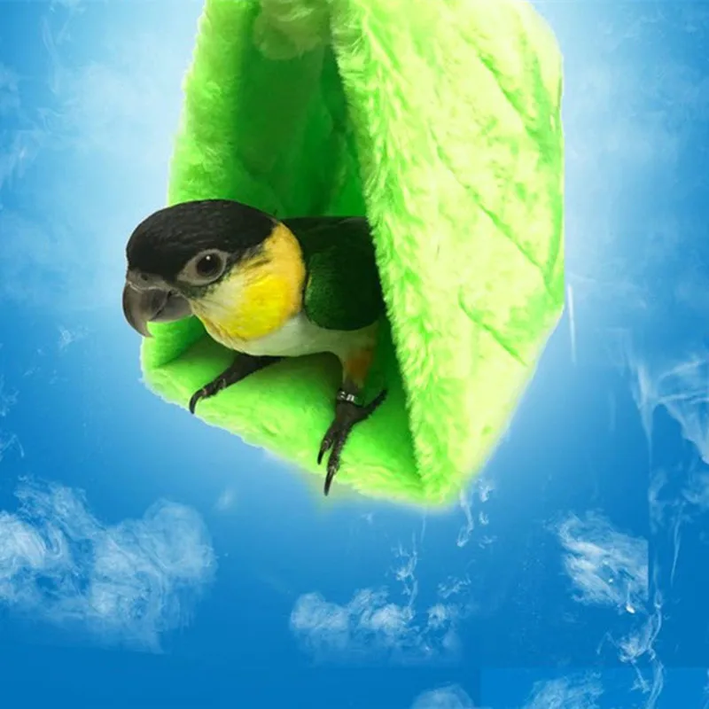 

Fashion Pet Bird Parrot Cages Warm Hammock Bird House Hut Tent Bed Hanging Cave for Sleeping and Hatching Bird Cage Bird Hammock