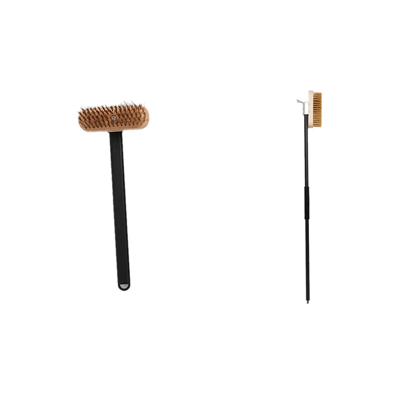 

Pizza Oven Copper Brush Bristle Brass Scraper Household Grill Cleaning Oven Brush With Aluminium Handle